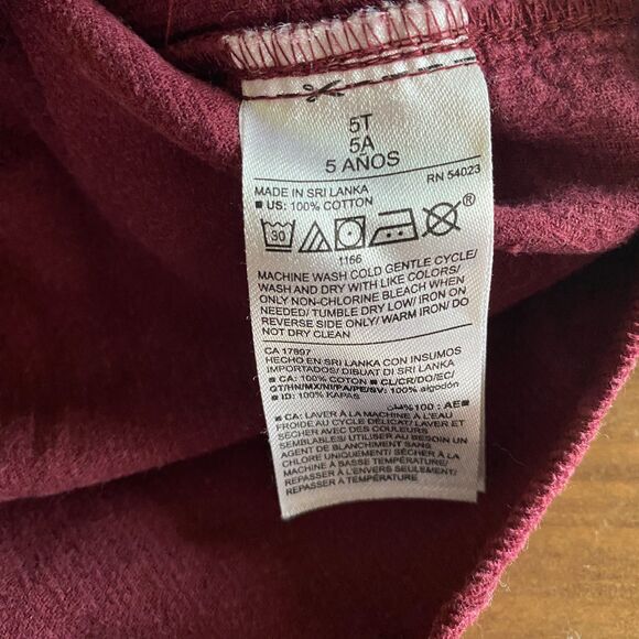 Old Navy Maroon Corduroy Button-Up Shirt Boys' 5T - Picture 6 of 6